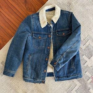 NWT Madewell oversized sherpa jean jacket in donaway wash